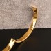 Női karkötő, karperec cirkónia kövekkel 6mm arany színben