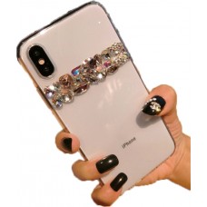 Csillogós, strasszos kövekkel kirakott szilikon tok iPhone XS MAX-ra minta 2