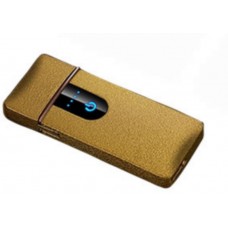 Érintős, USB-s cigaretta öngyújtó, vihargyújtó arany színben