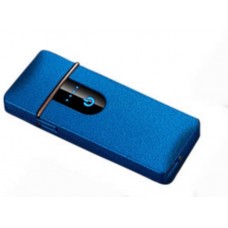 Érintős, USB-s cigaretta öngyújtó, vihargyújtó kék színben