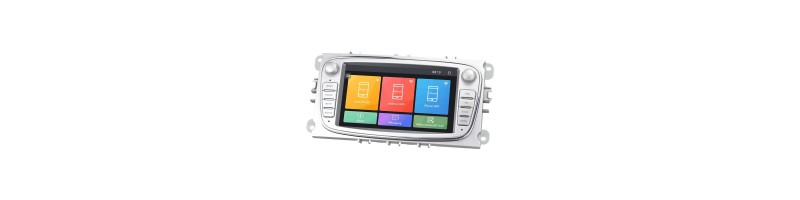 2 din multimédia fejegység GPS – 7” - Android 2 din fejegység (Ford Focus 2, Mondeo, Galaxy, S-MAX, Connect autókba) ezüst színben