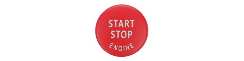 Indító gomb, START/STOP gomb dísz, dekor BMW X1, X5, X6, Z4,1, 3, 5, X, E87, E89, E90, E91, E92, E93, E60, E51, E70, E71 piros színben